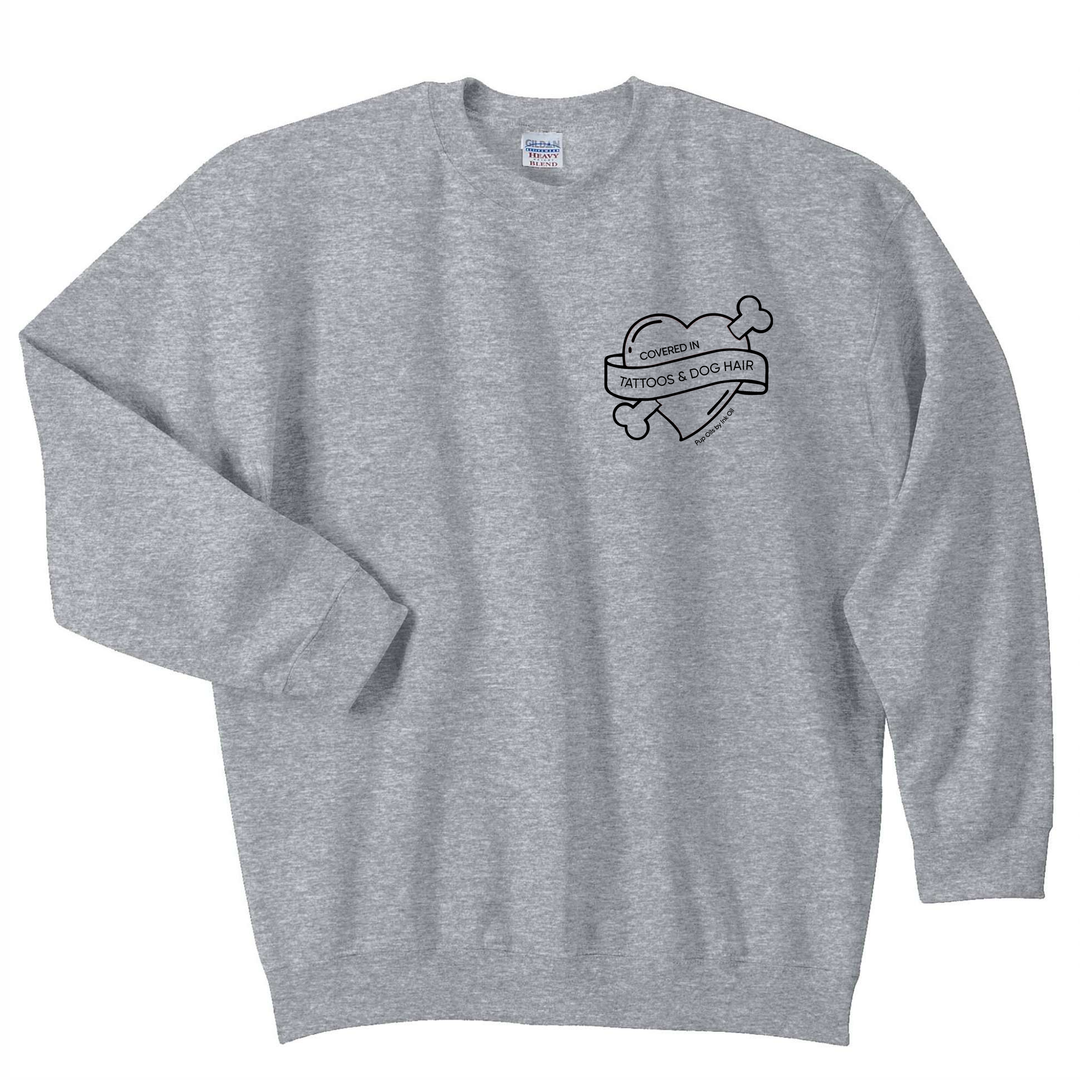 Covered in Tattoos & Dog Hair Crewneck Sweatshirt